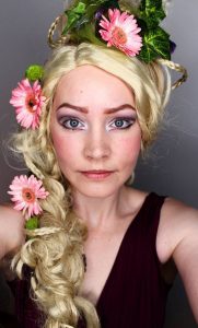 Rapunzel Tähkäpää maskeeraus - Hiushuone Sinetti